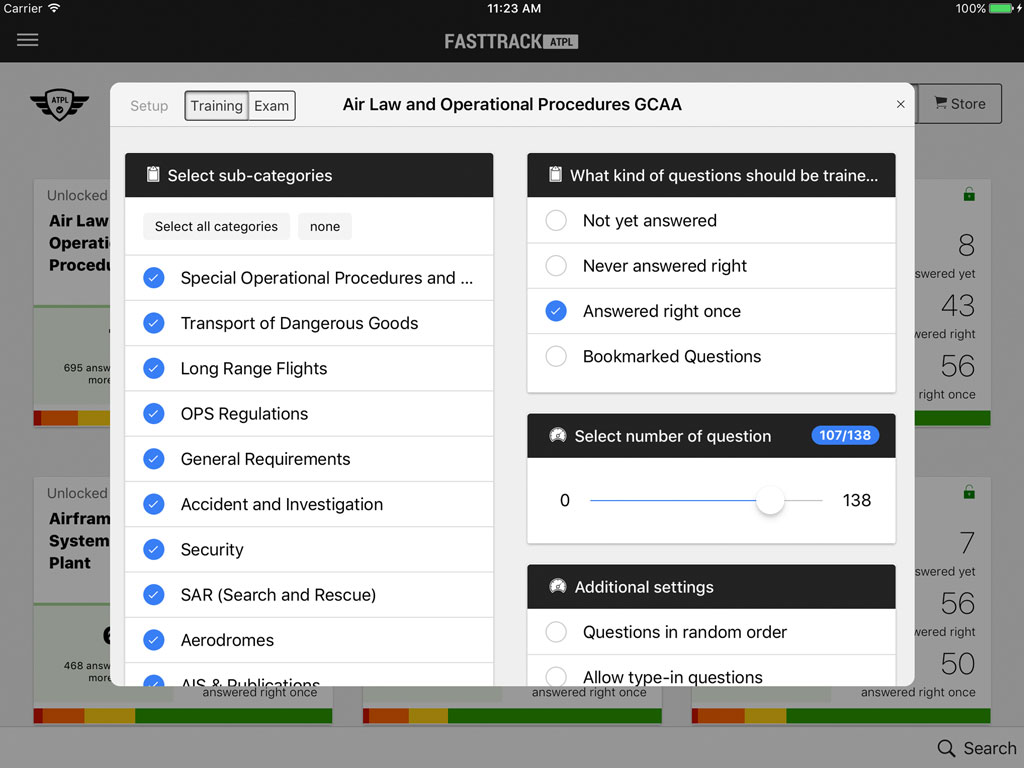Fasttrack ATPL Screenshot